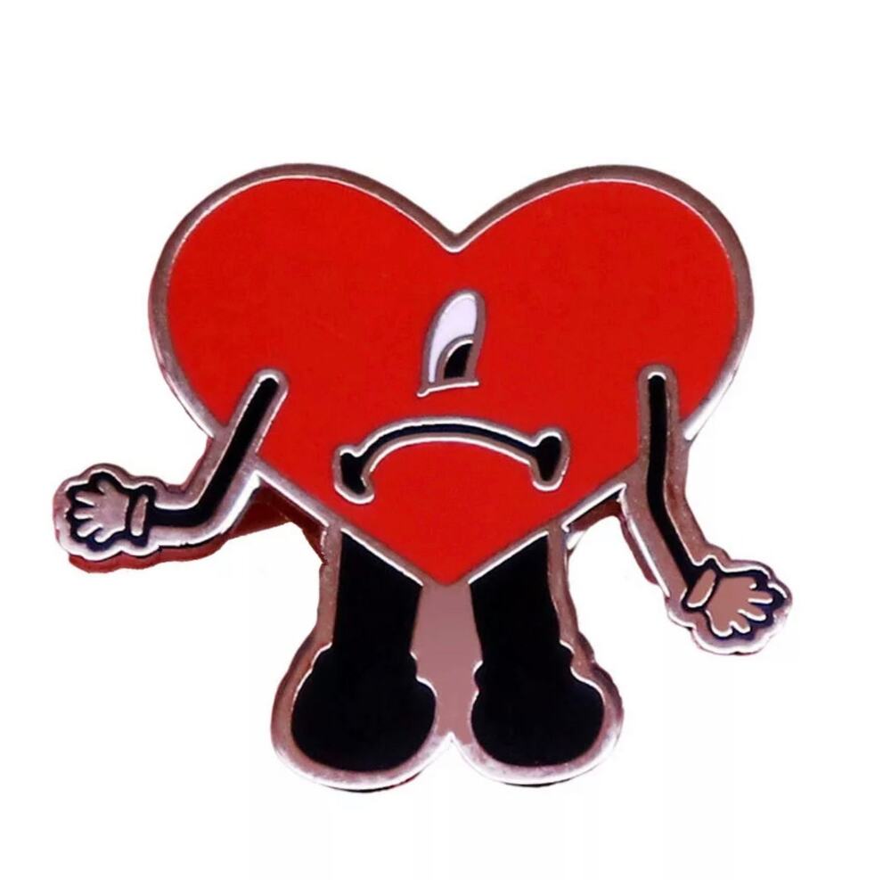 Bad Bunny Heart Hard Enamel Pins 04